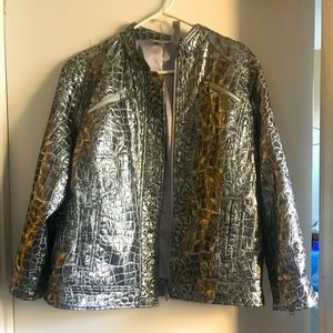 Chico’s Silver woman Jacket/size 3